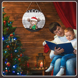 35 Pcs Christmas Interchangeable Highland Cow Welcome Sign Highland Cow Seasonal Wooden Hanging Door Decor Thanksgiving Farmhouse Hanging Sign for Front Door Xmas Party Decoration Gift(Dark Gray) Vicenpal