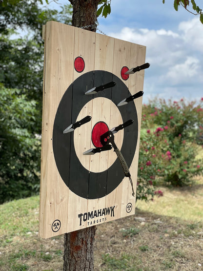 Large 2-Ring Painted Frameless Axe and Knife Throwing Target