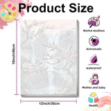 Paint by Numbers with Frame Wooden Easel-Plum Blossom Paint by Number Adult,Waterfall Paint by Numbers Framed Canvas,Adult Paint by Number Kits on Canvas Framed Gifts and Home Wall Decor 12x16inch Ausanrl