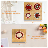 16 x 16 Inches Crochet Blocking Board 4 in 1 - Magnetic Splicing Large Size Granny Square Blocking Board Mats for Knitting & Crochet Projects with 15 Stainless Steel Pegs, Gifts for Mom, Grandmothers Adnkwolivt