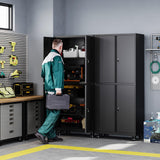 Letaya Metal Garage Storage Cabinet with Wheels,Steel Tool Rolling Cabinets with Lock Door and Adjustable Shelves fro Home Utility Organization Room(1PC-Black) Letaya