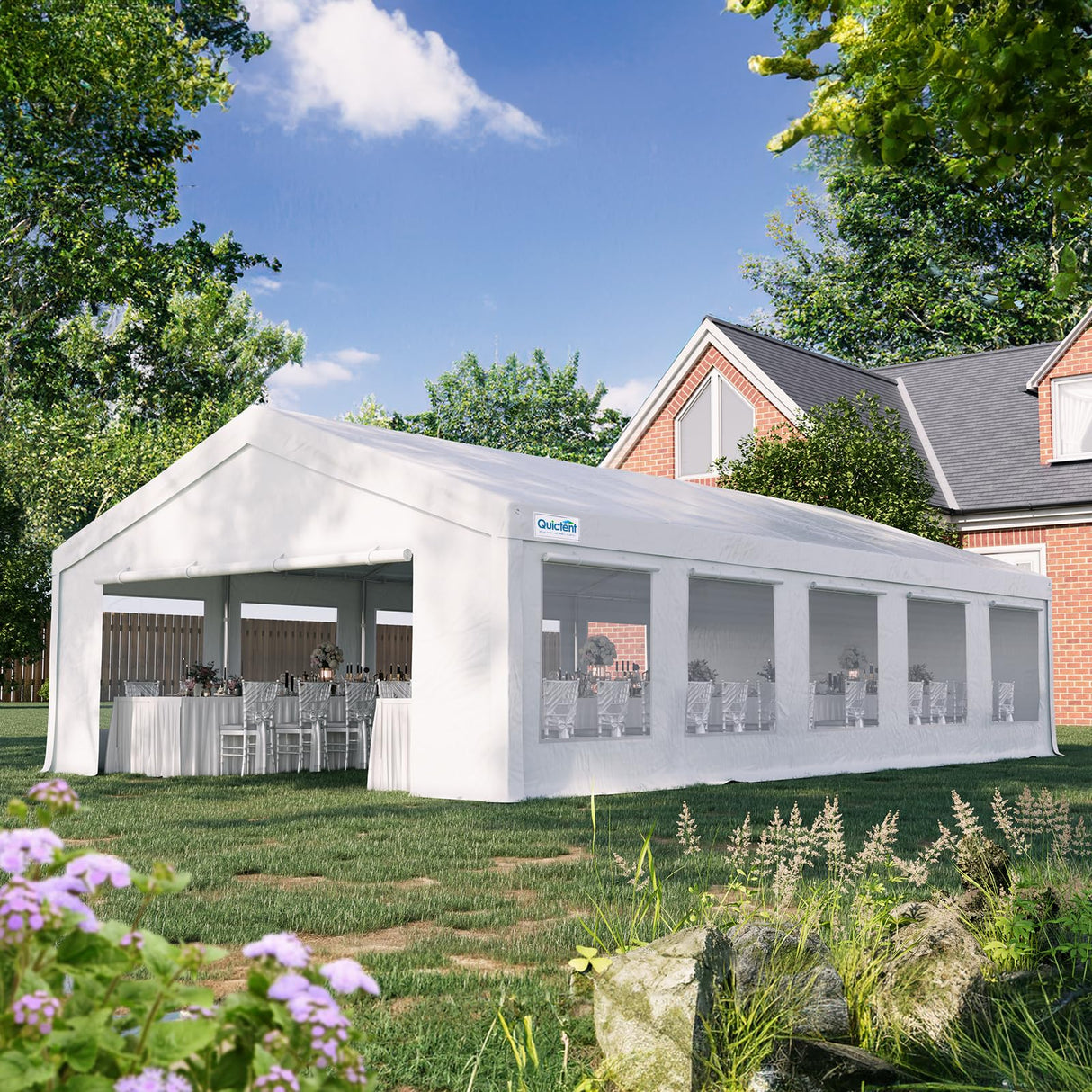 Quictent 20x30 Party Tent Heavy Duty Outdoor Canopy Tent Carport Wedding Event Shelter BBQ Wedding Tents for Parties with Storage Bags(Mesh) Quictent