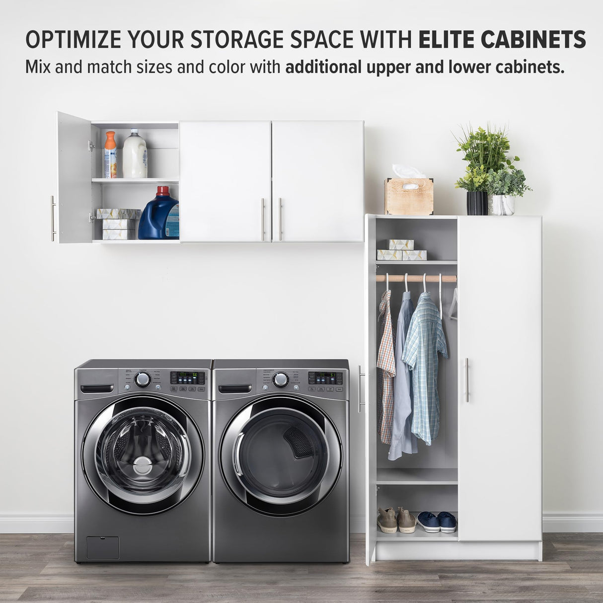 Prepac Elite 3-Door Wall Cabinet/Pantry Storage Cabinet | White, 54W x 24H x 12D | Versatile Garage Wall Cabinet by Prepac Prepac