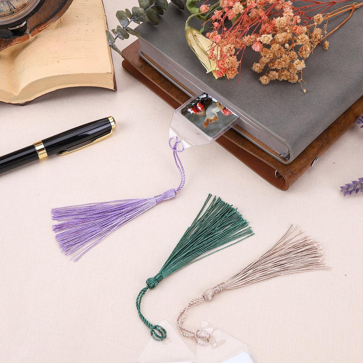 50 Sets Sublimation Blank Bookmarks with Clear Bookmark Sleeves Tassels and Self-Sealing Bags, Heat Transfer Metal Aluminum DIY Bookmark with Hole for Crafts Reading School Office Supplies BOBOKA