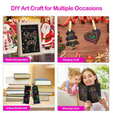 ZMLM Scratch Rainbow Art Paper Set - 50Pcs Magic Scratch Off Art Craft Supplies Kits for Kids Girls Boys Black Scratch Notes Sheet Doodle Pad for Fun DIY Toy Party Favors Christmas Birthday Gift ZMLM