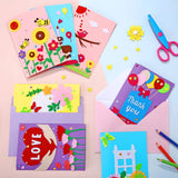 Zonon 10 Pcs Card Making Kit for Kids Valentine Card Making Greeting Card Making Kit for Present Girls Boys Birthday Classroom Thank You Thanksgiving Christmas Zonon