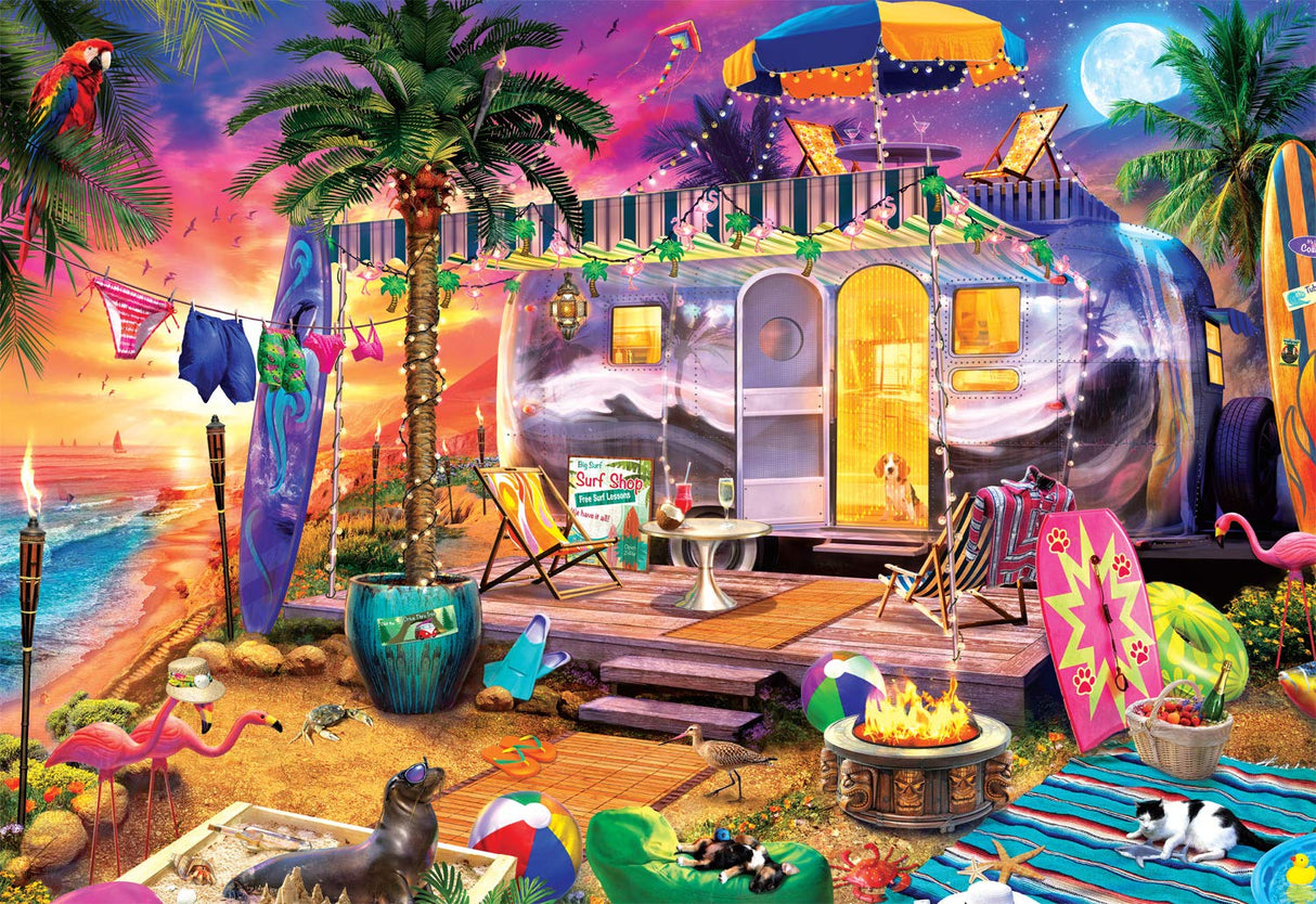 Buffalo Games - Jeff Haynie - Beach Holiday - 2000 Piece Jigsaw Puzzle for Adults Challenging Puzzle Perfect for Game Nights - Finished Size is 38.50 x 26.50 Buffalo Games