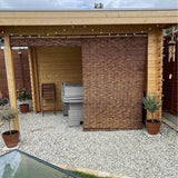 Blackout Bamboo Blinds, Outdoor Bamboo Roll-up Shades,Waterproof Cordless Roller Shades Natural Retro Roll-up Reed Shade with Lifter, for Home Patio Porch(72" W x 72" H) WoodArtSupply