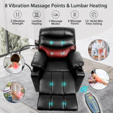 Himimi Power Lift Recliner Chair for Elderly, Adjustable Electric Recliner with 8-Point Vibration Massage, Lumbar Heating, Remote Control, Cup Holders, USB & Type-C Ports (Black) Himimi