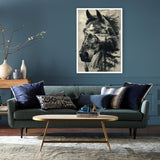 BOHADIY Horse Diamond Art Painting Kits for Adults, Full Drill Tree Diamond Dots Paintings for Beginners, Round 5D Paint with Diamonds Pictures Gem Art Painting Kits DIY Crafts16x12inch Animal Gray BOHADIY