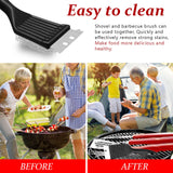 Chengu 2 Pieces Grill Brush and Scraper Stainless Steel Wire Grill Brush Extra Strong BBQ Cleaner Accessories Heavy Duty Barbecue Cleaning Brush Cleaner (8 Inch) CHENGU