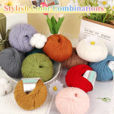 Coopay Yarn for Crocheting, 12 Premium Wool Yarns - 98% Wool 2% Cotton, 1.76oz, 164yds - Crochet Yarn for Clothes, Scarves, Blankets, Shawls (Multicolor) Coopay