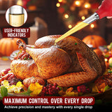 Turkey Baster, Baster Tool for Cooking-Baster Syringe for Home Baking, Turkey Baster and Injector Set with Detachable Silicone Bulb, Meat Marinade Injector Needles for Thanksgiving-Red ENNSOO