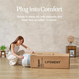 LIFEMENT Basic 8 Inch Full, Graphite Infused Memory Foam Mattress, Medium Firm, Fiberglass Free, Pressure Relief, Safe & Certified Foams & Cover, 10-Year Warranty LIFEMENT