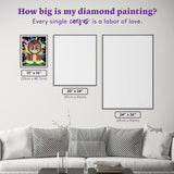 DIAMOND ART CLUB Rainbow Lil Monkey Diamond Painting Kit, Fun DIY Crafts for Adults, Round Diamond Art Canvas for Beginners, 13" x 16" (33cm x 40.7cm) DIAMOND ART CLUB
