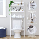 UTEX Over The Toilet Storage Shelf, 3-Tier Over Toilet Bathroom Organizer, Above Toilet Shelves Rack (White) UTEX