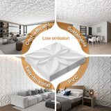 WOWSTAR 12-Pack 24"x24" Drop Ceiling Tiles, Waterproof Glue up White Ceiling Panels, 3D Wall Panels, PVC Wall Tiles, Ceiling Decor WOWSTAR