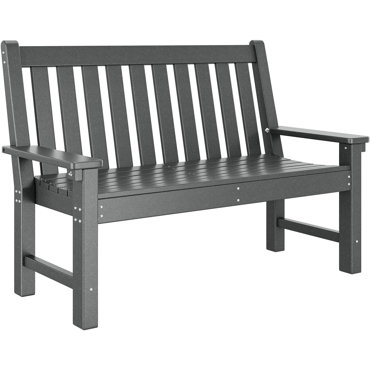 YITAHOME Garden Bench, All Weather Outdoor Bench for 2-3 Persons, Fade/Rot Resistance Patio Benches for Park, Porch, Patio & Backyard (Grey) YITAHOME