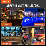 VEVOR LED Lighted Liquor Bottle Display, 3 Tiers 16 Inch Commercial Illuminated Home Bar Shelf, 3 Steps Whiskey Rack Stand, Acrylic Drink Shelves with RF Remote & App Control, and Multicolor Light VEVOR