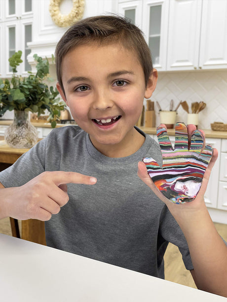 Hapinest Make Your Own Clay Handprint Bowl Kit for Kids, Art and Crafts for Boys & Girls, Kids DIY Craft Kit, Clay Bowl Handprint Kit for Kids, Handprint Kit Clay Craft Kit Ages 6 7 8-12 & Up Hapinest