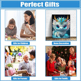 DPHERO Cartoon Diamond Painting Kits for Adults,5D Dragon Diamond Art Kits for Beginners,Round Full Drill Zodiac Diamond Art Painting,DIY Paint with Diamonds Fantasy Gem Painting Art 12x16 inch DPHERO