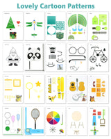 3D Pen Painting Drawing Book, Reusable Colored 40 Pattern Thick Paper Templates with Two Clear Plate, 3D Painting Graffiti Stencils for Kids DIY Gifts, Vomika Vomika