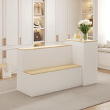 ZORPLIX Display Stand, Closet Island with Drawers, Wardrobe Armoire Island, Bedroom Island with Shoe Bench and Storage Compartment, Island Dresser for Closet, Clothing Store ZORPLIX