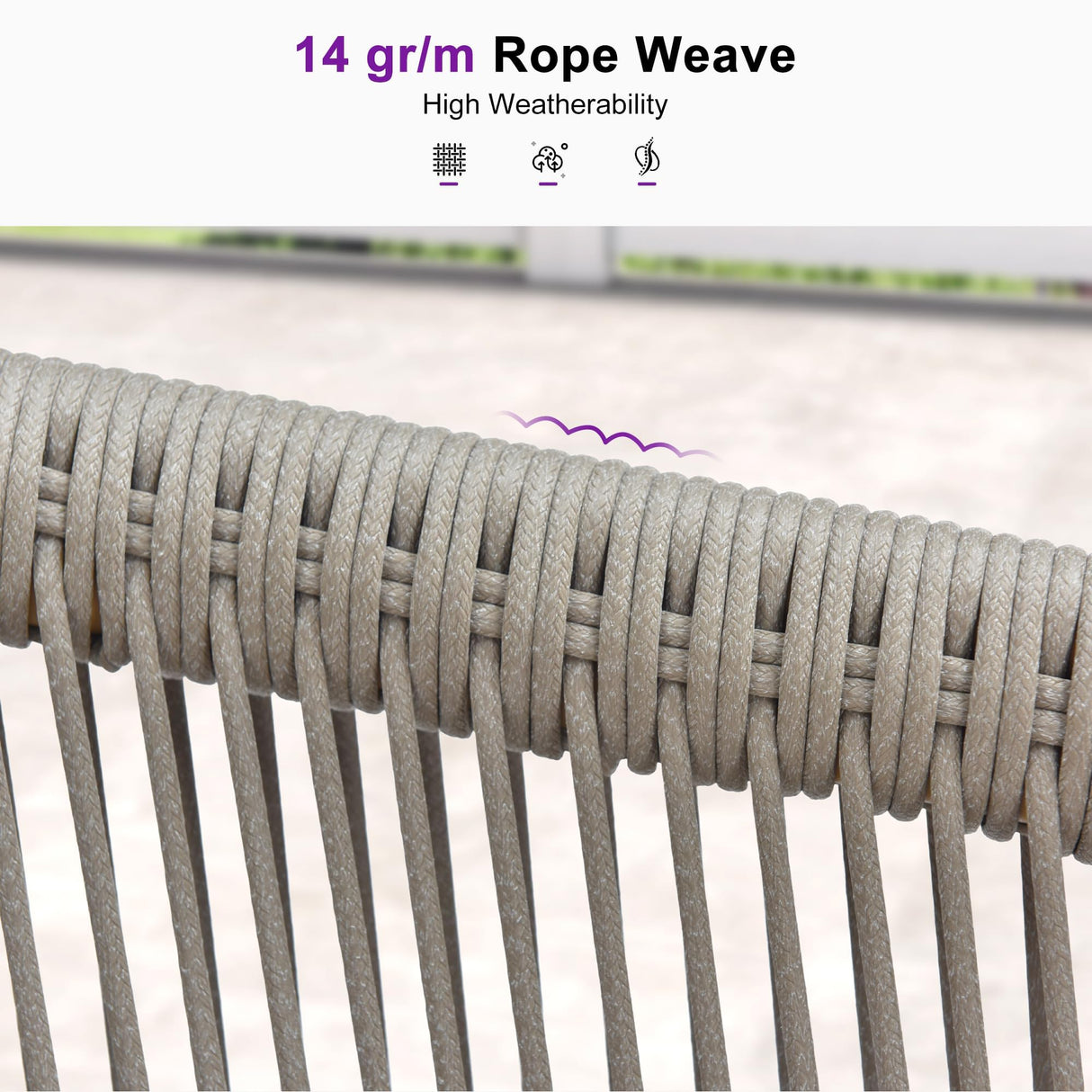 PURPLE LEAF Patio Dining Set for 10 All-Weather Wicker 11 Piece Aluminium Outdoor Table and Chairs Set Included Cushions for Backyard Indoor Decor Kitchen Modern Outdoor Furniture Set Champagne PURPLE LEAF