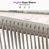 PURPLE LEAF Patio Dining Set for 10 All-Weather Wicker 11 Piece Aluminium Outdoor Table and Chairs Set Included Cushions for Backyard Indoor Decor Kitchen Modern Outdoor Furniture Set Champagne PURPLE LEAF