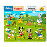 Melissa & Doug Disney Mickey Mouse Wooden Chunky Puzzle (8 pcs) Disney Characters Wooden Puzzle, Mickey Mouse For Toddlers And Kids Ages 2+ Melissa & Doug