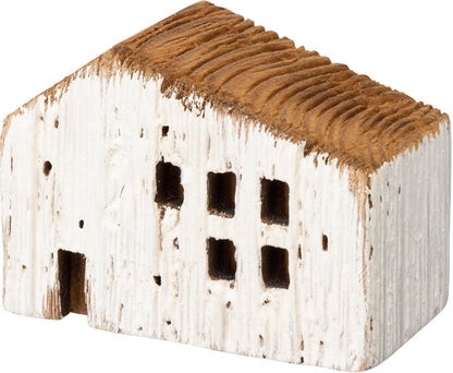 Primitives by Kathy Set of 3 Rustic Wooden House Figurines