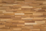 WoodyWalls 3D Wall Panels | Wood Planks are Made from 100% Teak | Each Wood Panel is Handmade and Unique | Premium Set of 10 3D Wall Decor Panels | DIY Wood Panels (9.5 sq.ft. per Box) Natural Teak Woody Walls
