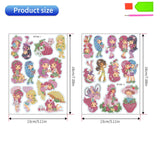 FLYSONG Diamond Art Kits for Kids Adults,DIY Cartoon Princess 22 Pcs Creative Diamond Art Stickers - Gem Painting Craft Mosaic Stickers by Number Kits (Cartoon Princess) FLYSONG