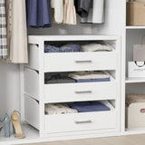 BOLUO Closet Drawers White 3 Drawer Dresser for Closet Organizers and Storage Bedroom Dorm Modern BOLUO