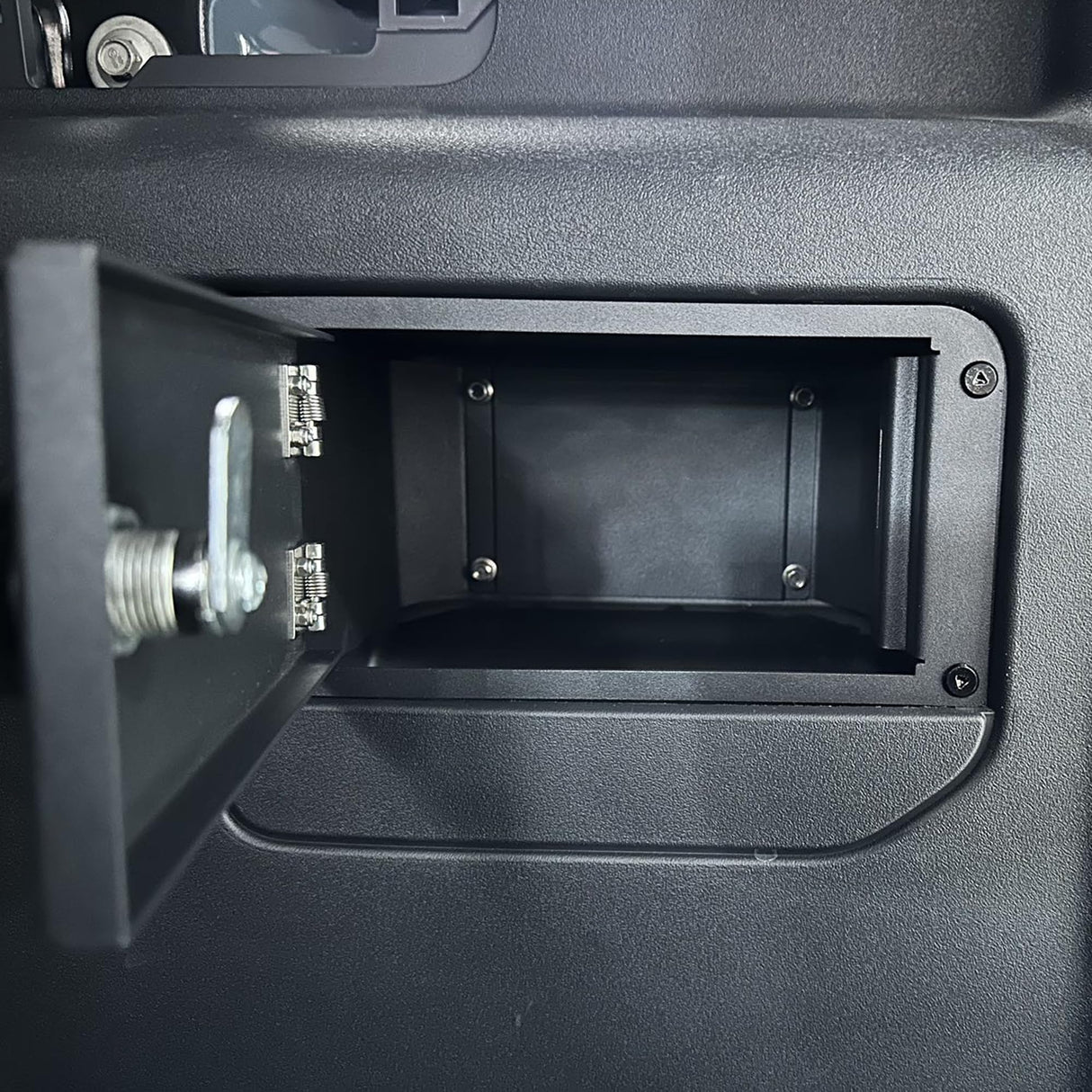 RERPRO Trunk Storage Organizer Gun Safe Lock Box Compatible with 2021 2022 2023 2024 2025 New Ford Bronco 2/4 Door Interior Accessories Rear Cargo Security Vault Tray with 3 Digit Combo Password Black RERPRO