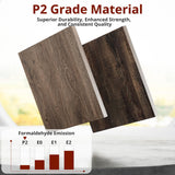 IRONCK Farmhouse TV Stand for 65 Inch TV, 32“Tall Entertainment Center with Power Outlets, Rustic TV Cabinet with Glass Door Media Console, TV Console for Living Room, Light Rustic Oak IRONCK