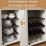 ASTRONAPE Rolling Mobile Kitchen Island Cart Bar with Drawer and Desktop Drop Leaf Countertop, Island Table Storage with 5 Wheels, Rolling Kitchen Cabinet with Power Socket and Towel Rack ASTRONAPE