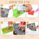 Ireer 12 Pcs 5D Diamond Painting Corner Bookmark Rhinestone PU Leather Diamond Painting Bookmark Triangle Diamond Art Bookmarks for Home Office Beginner Adults Birthday Gift(Trendy Style) Ireer