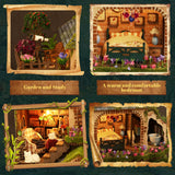Miniature House Kit, 3D Wooden Puzzles for Adults, DIY Miniature Kit, Dollhouse Kit, Mini House Building Kit, Doll House Kits for Adults Teen to Build (Forest Adventure) ANTREATU