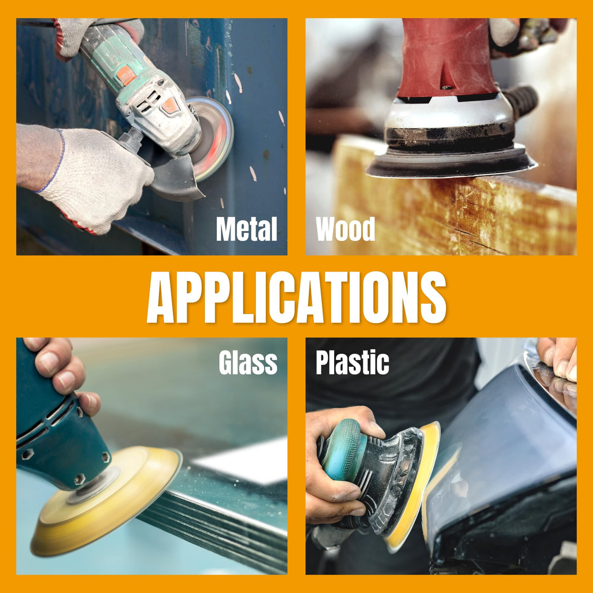 POWERTEC 75PK, 40/80/120 Grits, 5 Inch 8 Hole Hook and Loop Sanding Discs w/Cleaning Stick, Aluminum Oxide Sandpaper Discs, Woodworking Sanding Pads for Random Orbital, Air, DA Sander (45055) POWERTEC