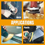 POWERTEC 75PK, 40/80/120 Grits, 5 Inch 8 Hole Hook and Loop Sanding Discs w/Cleaning Stick, Aluminum Oxide Sandpaper Discs, Woodworking Sanding Pads for Random Orbital, Air, DA Sander (45055) POWERTEC