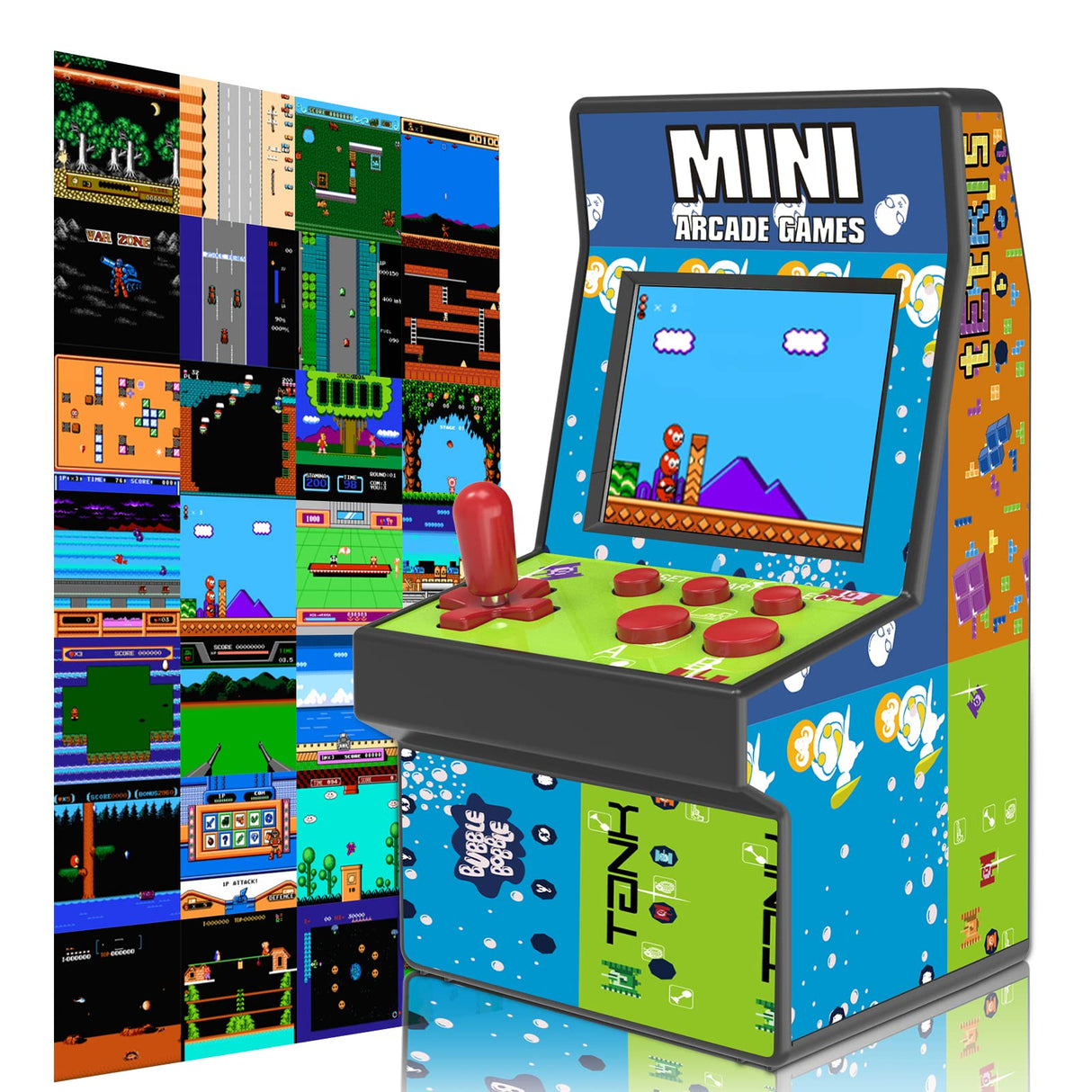 E-MODS GAMING Mini Arcade Games 2.8'' Large Screen Preloaded 200 Classic Mini Handheld Arcade Game Machine for Kids,AA Battery E-MODS GAMING