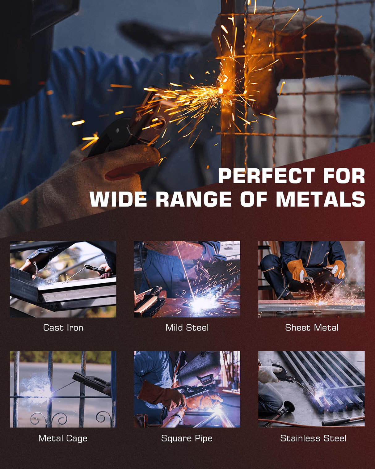 ARCCAPTAIN Stick Welder, [Large LED Display] 200A ARC/Lift TIG Welding Machine with Synergic Control, IGBT Inverter 110V/220V Portable MMA Welder Machine with Hot Start, Arc force and Anti-Stick ARCCAPTAIN