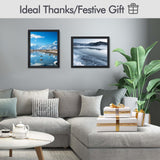 Golden State Art 16x20 Wood Picture Frame with Real Glass and 1.25'' Wide (Black) Golden State Art