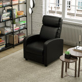 Massage Recliner Chair, Single Sofa Chair with Remote Control, Chair Recliner, Lazy Boy Recliner Chair, Living Room Recliners with Pu Leather Padded Seat Backrest, Recliner Chairs for Adults, Black MKDLUFEI