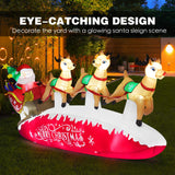 ZPISF 10 FT Santa Sleigh with Reindeer Christmas Inflatables Outdoor Decorations, Christmas Blow Up Yard Decorations for Garden Lawn Xmas Decor (Red) ZPISF