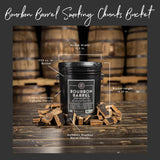 Midwest Barrel Company Bourbon Barrel BBQ Smoking Wood Chunks for Smoker (Bucket) 1-4 Inch Large Wood Chunks for Smoking Meat - BBQ Accessories for Grills and Smokers MIDWEST BARREL CO. EST. 2015