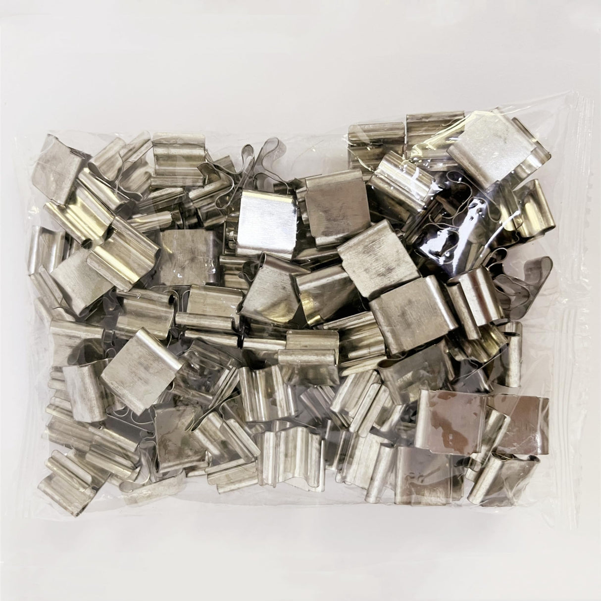 XUANRI 100 PCS Wooden Wick Clips, Wick Sustainer Tabs for Candle Making, Silver XUANRI