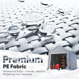 Quictent Heavy Duty 8x12FT Carport Shelter with Roll-Up Mesh Windows, Portable Garage Canopy for Motorcycle Storage, Outdoor Equipment, Patio Furniture Cover - Silver Gray Quictent