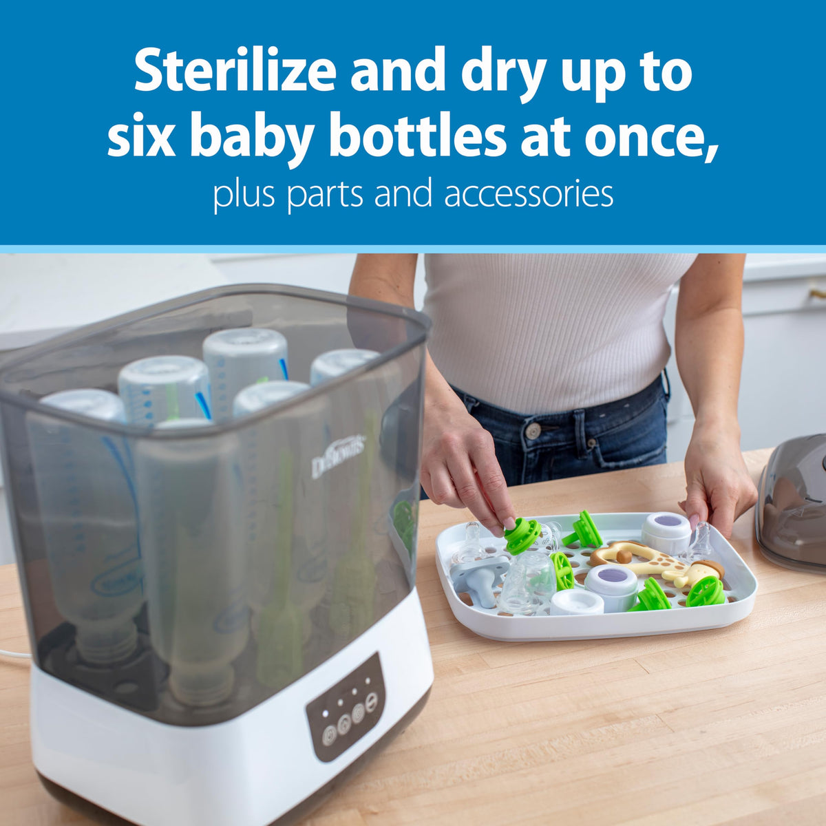Dr. Brown's All-in-One Sterilizer and Dryer for Baby Bottles, Parts & Other Newborn Essentials Dr. Brown's